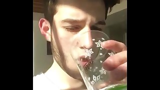Drinking My Cum. Doing what fans asked.