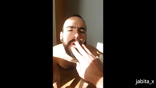 Swallowing daddy's cum