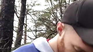 Hot Ginger Milks His Dick in The Wilderness