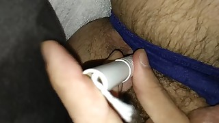 Anal tampón inserción