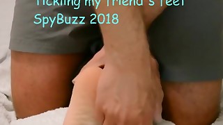 tickling friend's feet