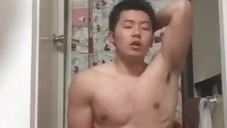 マッチョノンケオナ　Staraight Japanese muscle guy Masturbation
