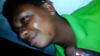 Teen sucking a hard Kittitian bud